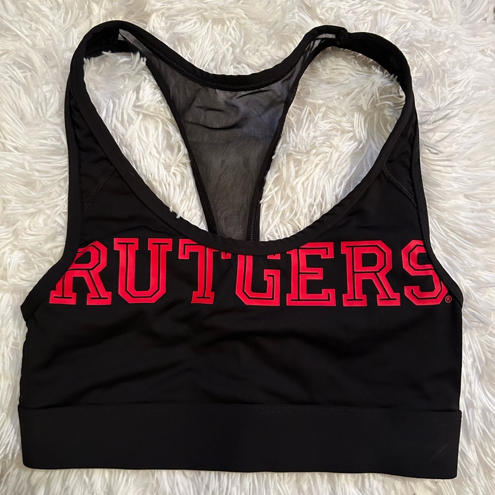 PINK Victoria’s Secret RUTGERS Black Sports Bra